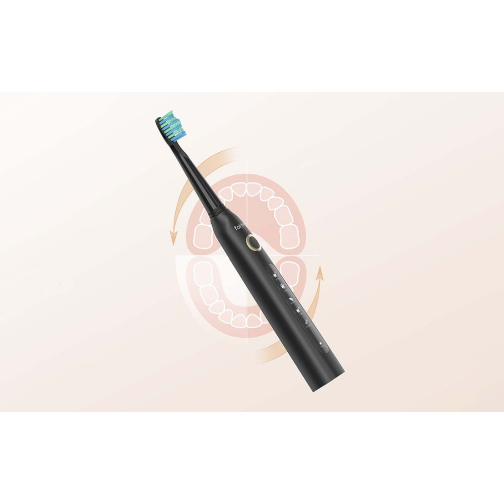 Οδοντόβουρτσα FairyWill Sonic με σετ κεφαλής και θήκη FW-507 Plus Μαύρη