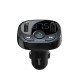 Baseus FM Transmitter T τύπου Bluetooth 2xUSB microSD (Μαύρο) CCTM-01 