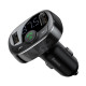 Baseus FM Transmitter T τύπου Bluetooth 2xUSB microSD (Μαύρο) CCTM-01 