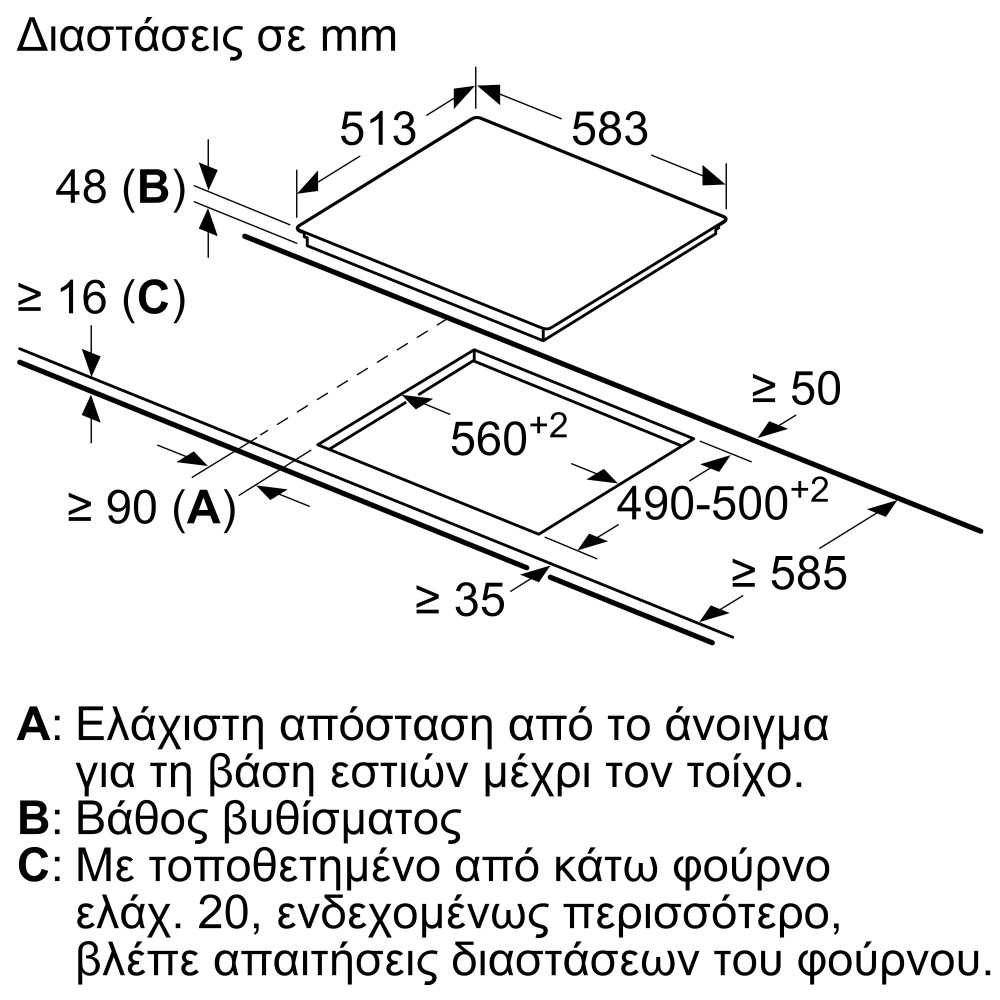 Bosch PKE645BA2E Ηλεκτρικές Εστίες 60cm 