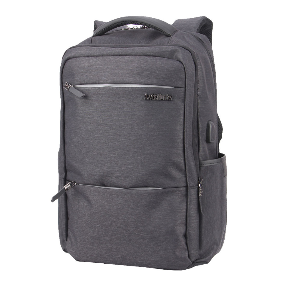 ARCTIC HUNTER τσάντα πλάτης B00107-BK με θήκη laptop, αδιάβροχη, μαύρη