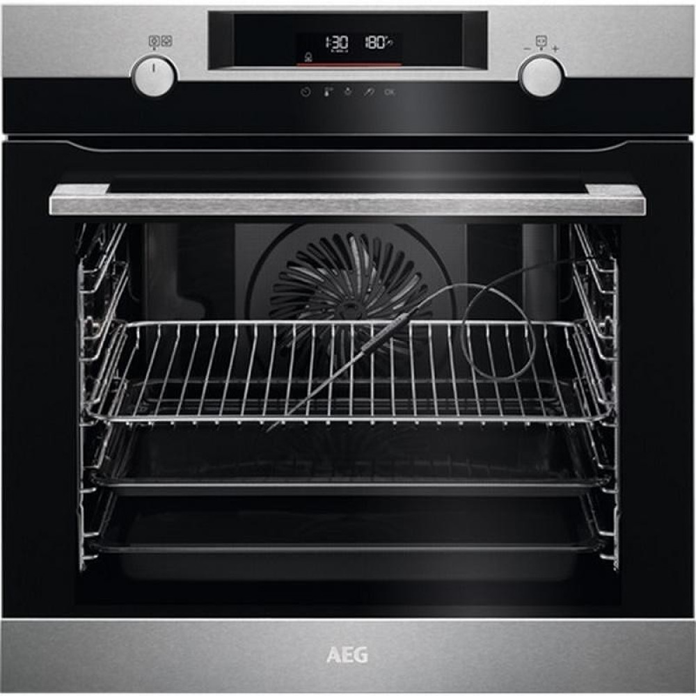 Εντοιχιζόμενος φούρνος AEG BPK556360M (ST), 71, Push buttons, A+, Πυρόλυση 
