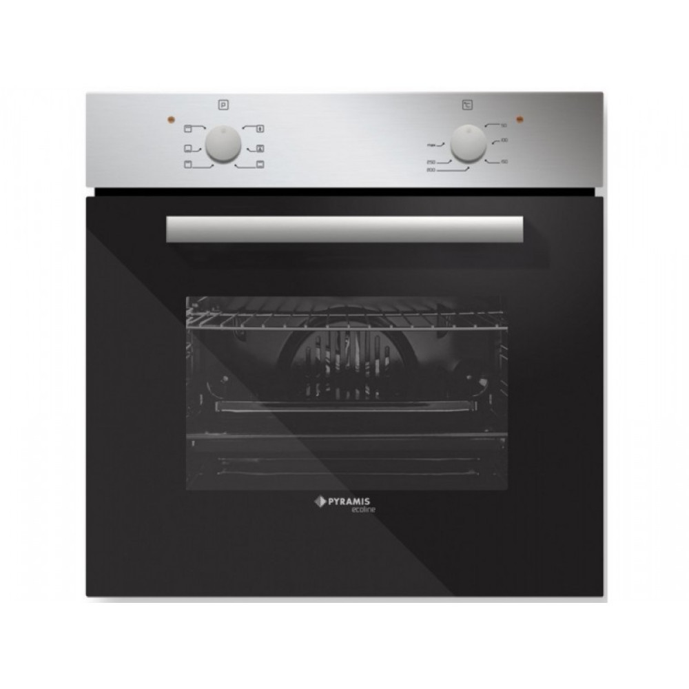 Pyramis 60ΑΠ 1006Α Εντοιχιζόμενος Φούρνος Ανω Πάγκου Inox,66lt (034004601) 