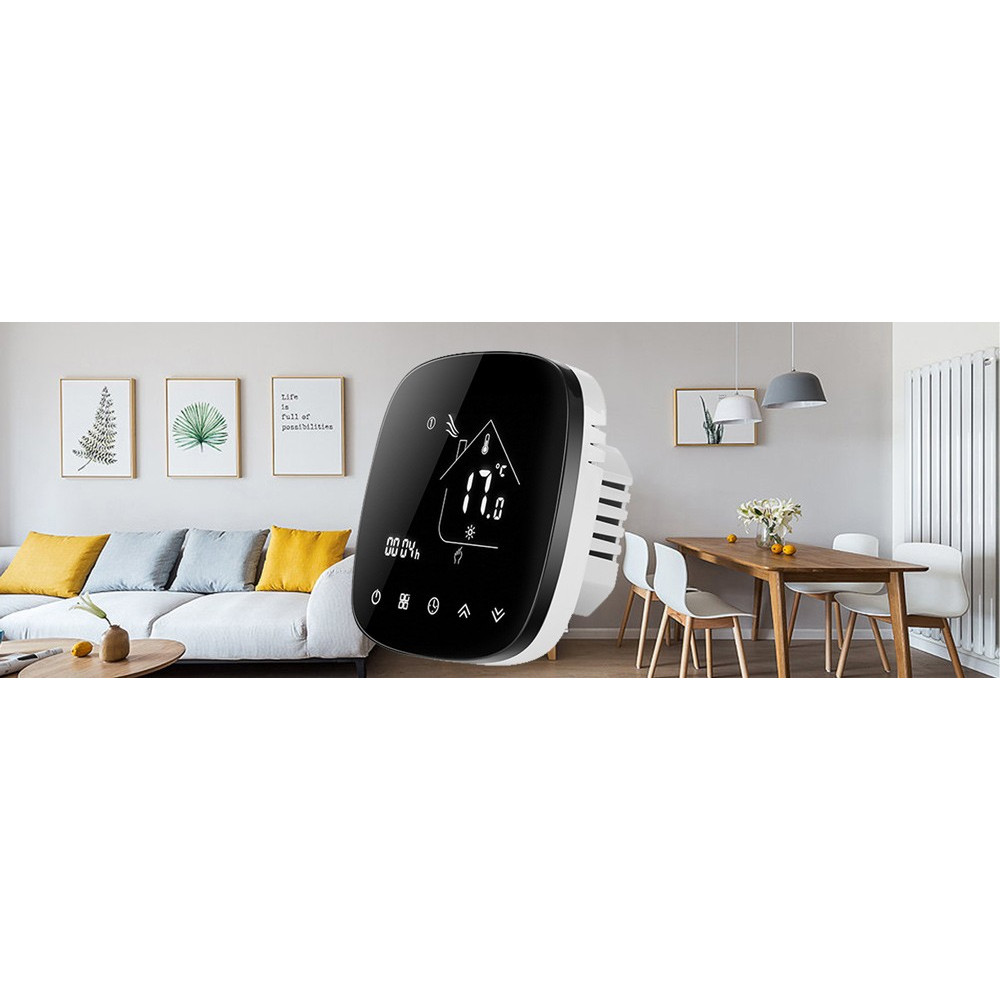Smart θερμοστάτης πετρελαίου BHT-001-GBLW, WiFi, μαύρος 