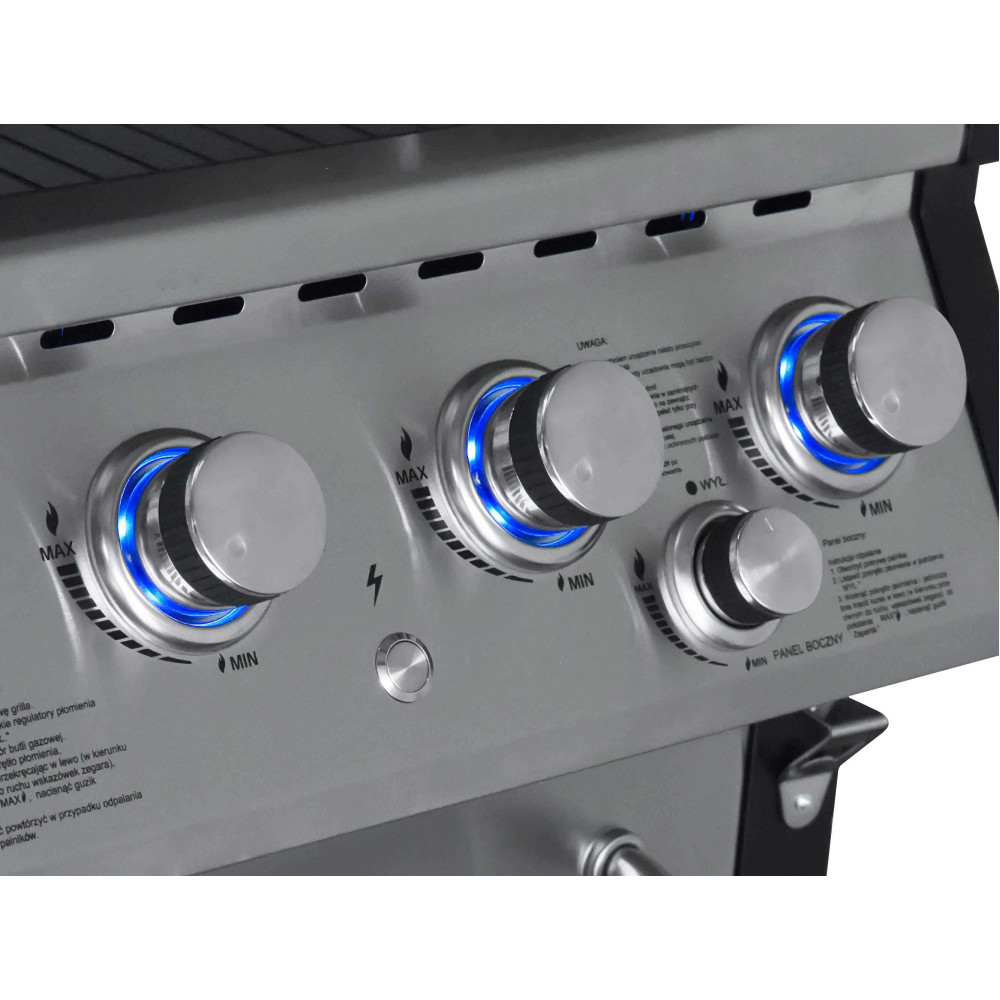 BBQ ΥΓΡΑΕΡΙΟΥ GS GRILL SUPERIOR 3+1 ΙΝΟΧ - 14kW