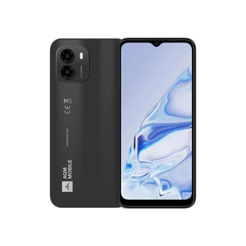 AGM NOTE Ν1 Mαύρο Smart κινητό τηλέφωνο 8πύρηνο, Dual SIM και Camera 50MP (8GB/128GB) με Bluetooth, USB, SD, 4G, GPS, 6.52″, HD+, Android 13 και προστατευτική θήκη TPU