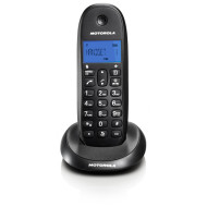 Motorola C1001LB Μαύρο  (Ελληνικό Μενού) Ασύρματο τηλέφωνο